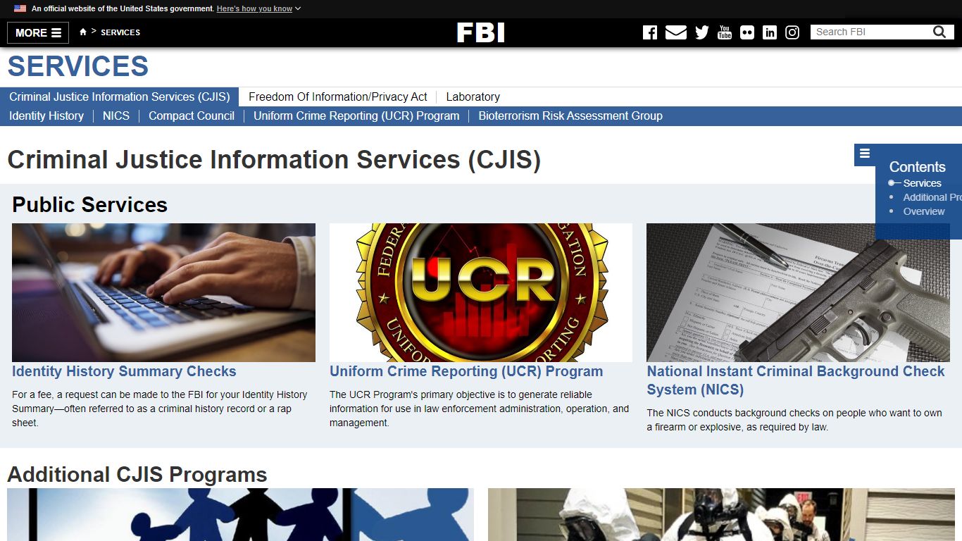 Criminal Justice Information Services (CJIS) — FBI